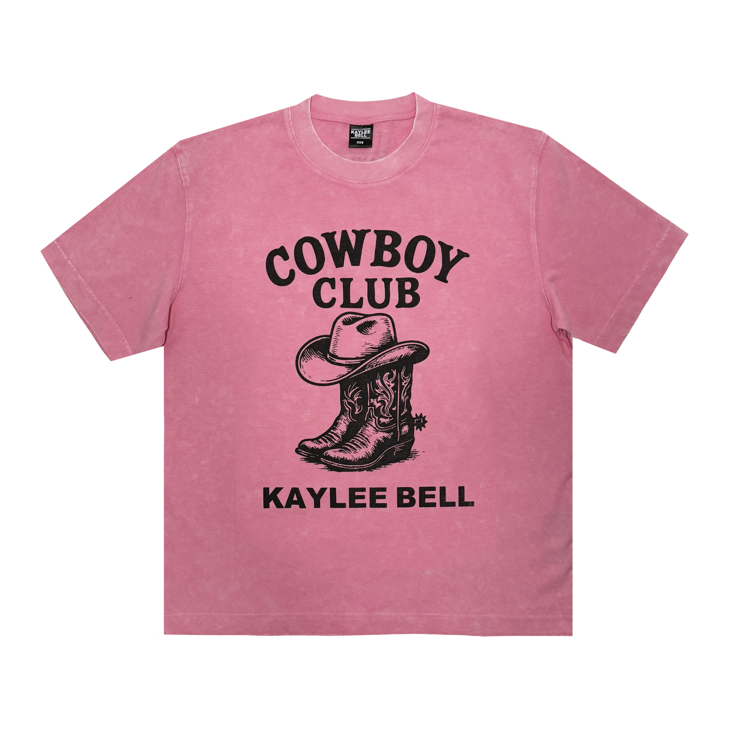 PRE-ORDER - COWBOY CLUB T SHIRT - WASHED PINK