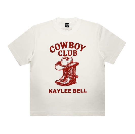 PRE-ORDER - COWBOY CLUB T SHIRT - WHITE