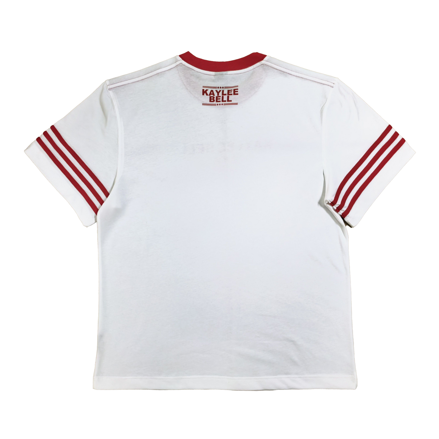 KB RINGER TEE - WHITE/RED