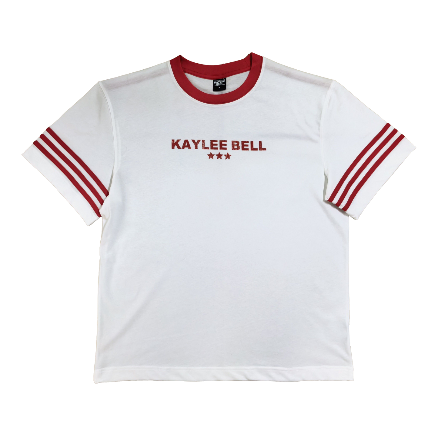 KB RINGER TEE - WHITE/RED